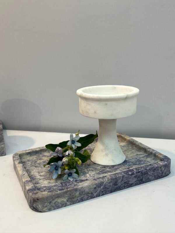 Stone art Marble Stone Decor Set – Natural Gemstone Plate, Bowls & Ornaments for Luxury Home Decoration