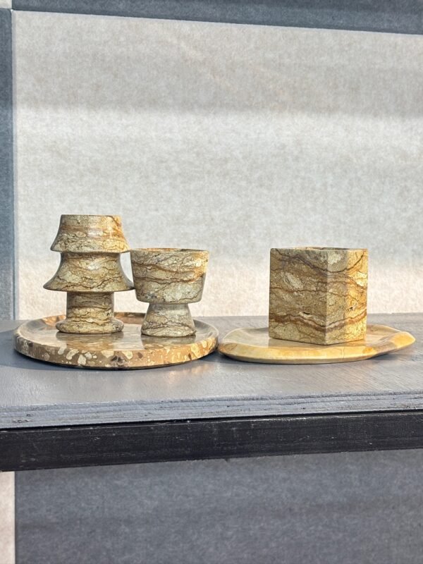 Stone art Marble Stone Decor Set – Natural Gemstone Plate, Bowls & Ornaments for Luxury Home Decoration - Image 7