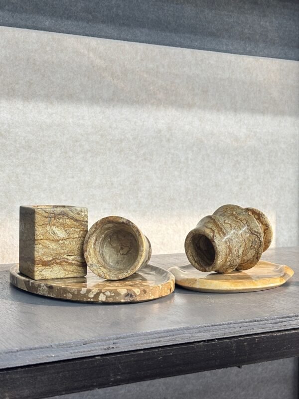 Stone art Marble Stone Decor Set – Natural Gemstone Plate, Bowls & Ornaments for Luxury Home Decoration - Image 8
