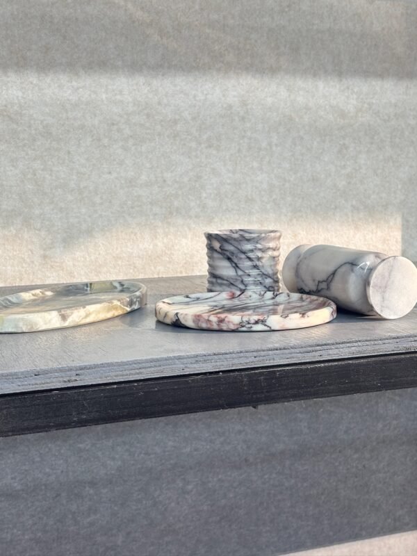 Stone art Marble Stone Decor Set – Natural Gemstone Plate, Bowls & Ornaments for Luxury Home Decoration - Image 4