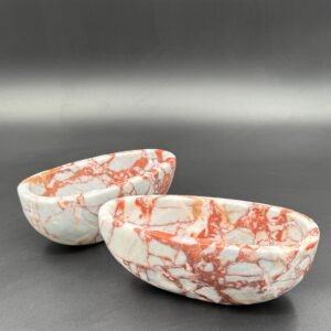 Stone art Marble Stone Decor Set – Natural Gemstone Plate, Bowls & Ornaments for Luxury Home Decoration