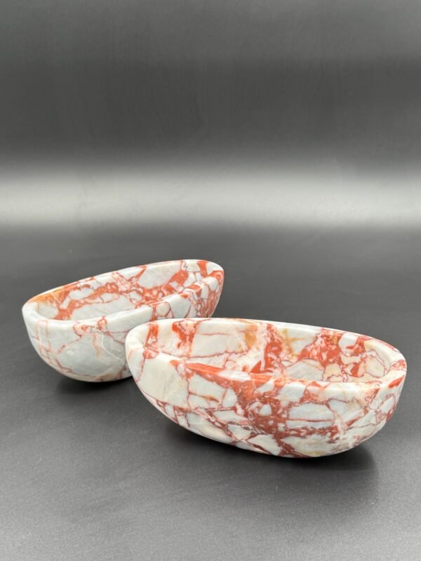 Stone art Marble Stone Decor Set – Natural Gemstone Plate, Bowls & Ornaments for Luxury Home Decoration
