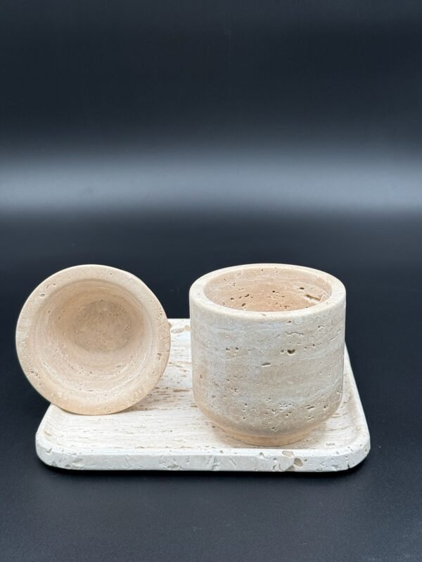 Stone art Marble Stone Decor Set – Natural Gemstone Plate, Bowls & Ornaments for Luxury Home Decoration - Image 2