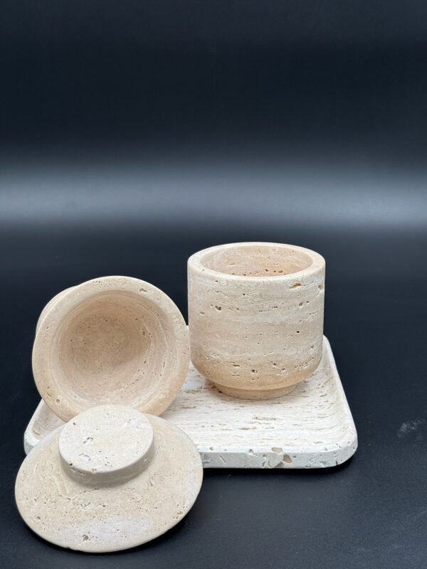 Stone art Marble Stone Decor Set – Natural Gemstone Plate, Bowls & Ornaments for Luxury Home Decoration - Image 4