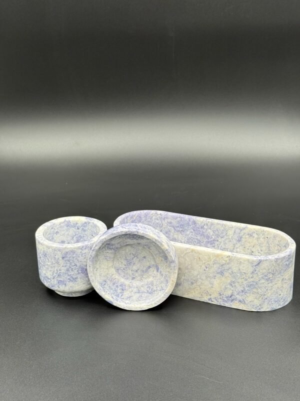 Stone art Marble Stone Decor Set – Natural Gemstone Plate, Bowls & Ornaments for Luxury Home Decoration - Image 4
