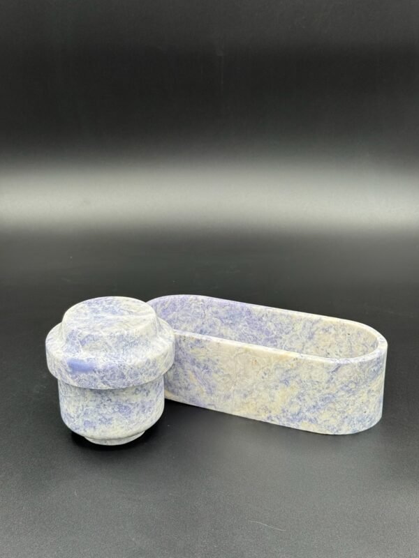 Stone art Marble Stone Decor Set – Natural Gemstone Plate, Bowls & Ornaments for Luxury Home Decoration