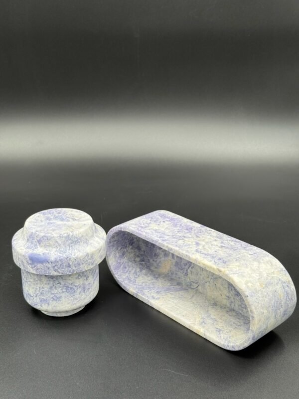 Stone art Marble Stone Decor Set – Natural Gemstone Plate, Bowls & Ornaments for Luxury Home Decoration - Image 6