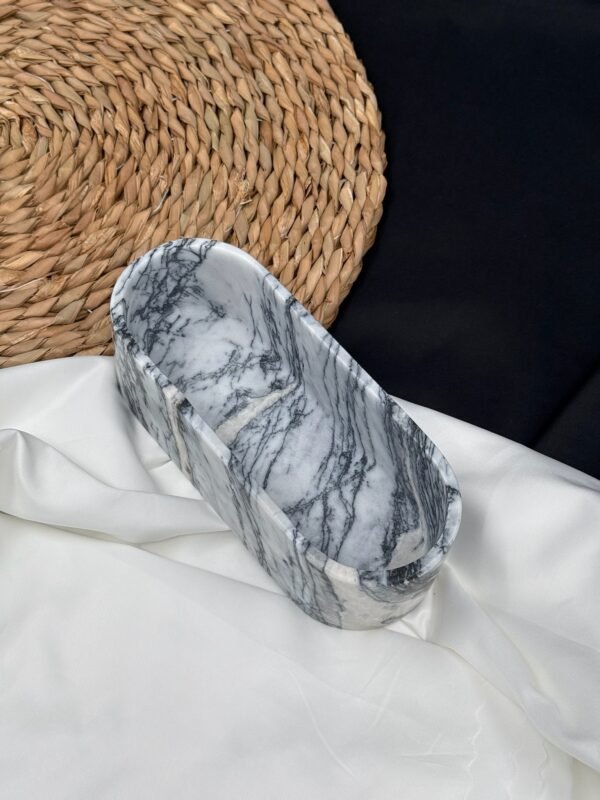 Stone art Marble Stone Decor Set – Natural Gemstone Plate, Bowls & Ornaments for Luxury Home Decoration