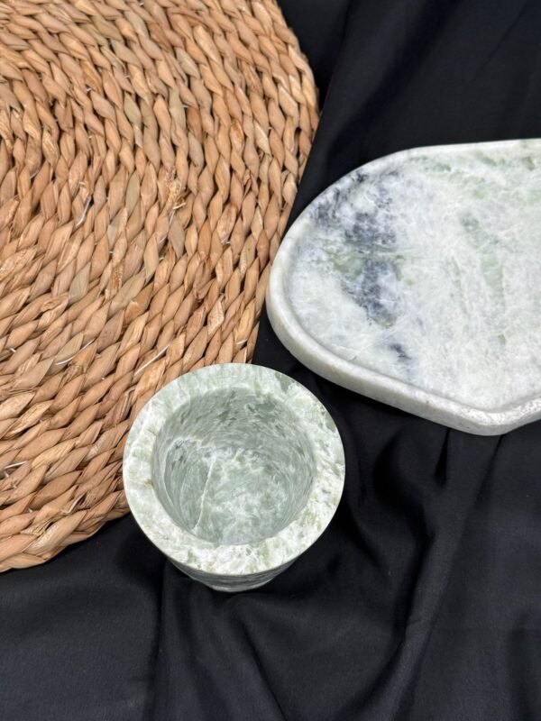 Stone art Marble Stone Decor Set – Natural Gemstone Plate, Bowls & Ornaments for Luxury Home Decoration - Image 6