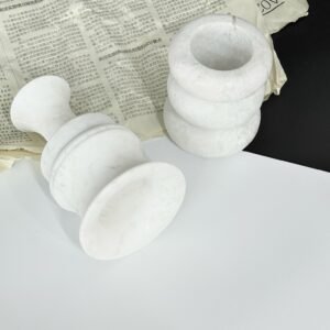 Stone art Marble Stone Decor Set – Natural Gemstone Plate, Bowls & Ornaments for Luxury Home Decoration