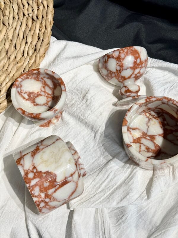 Stone art Marble Stone Decor Set – Natural Gemstone Plate, Bowls & Ornaments for Luxury Home Decoration - Image 3