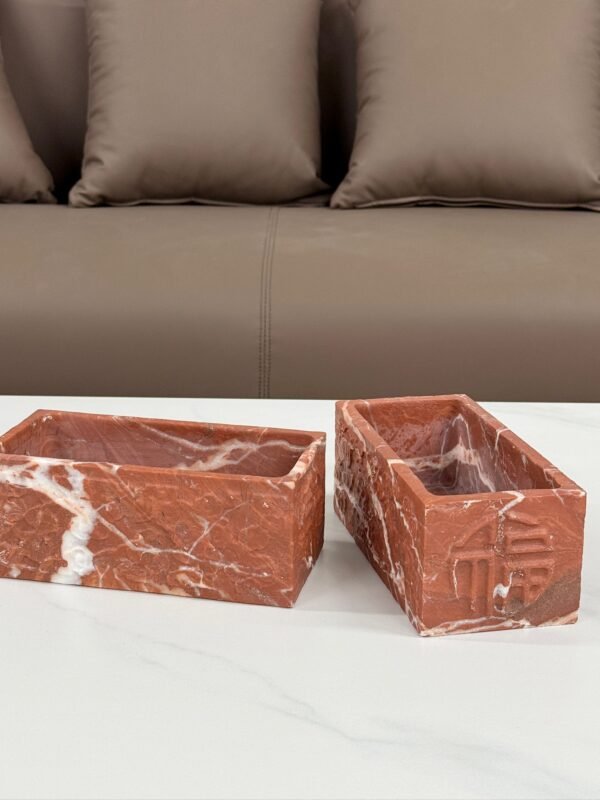 Stone art Marble Stone Decor Set – Natural Gemstone Plate, Bowls & Ornaments for Luxury Home Decoration - Image 2