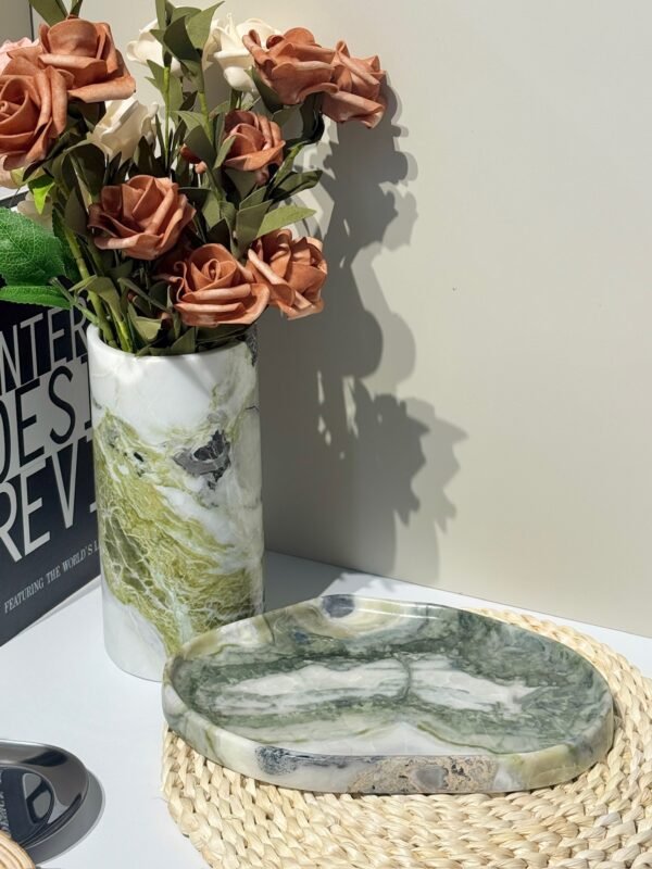 Stone art Marble Stone Decor Set – Natural Gemstone Plate, Bowls & Ornaments for Luxury Home Decoration - Image 3