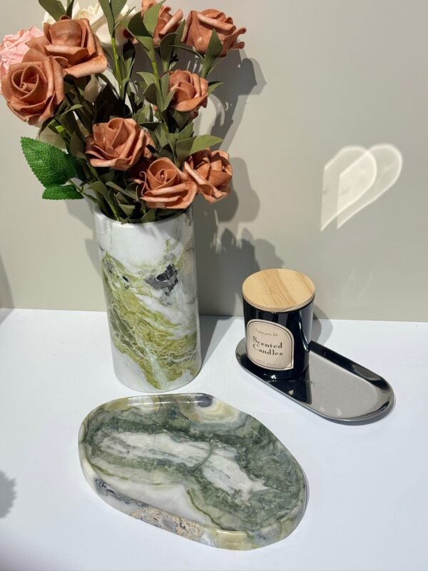 Stone art Marble Stone Decor Set – Natural Gemstone Plate, Bowls & Ornaments for Luxury Home Decoration - Image 4