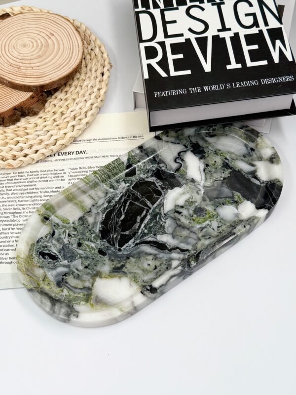 Stone art Marble Stone Decor Set – Natural Gemstone Plate, Bowls & Ornaments for Luxury Home Decoration - Image 4