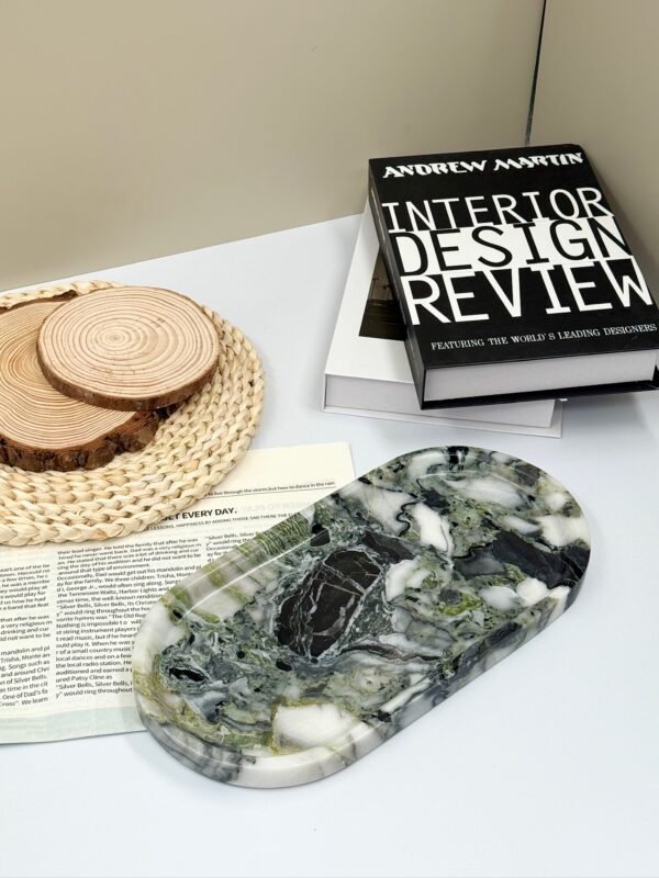 Stone art Marble Stone Decor Set – Natural Gemstone Plate, Bowls & Ornaments for Luxury Home Decoration - Image 7