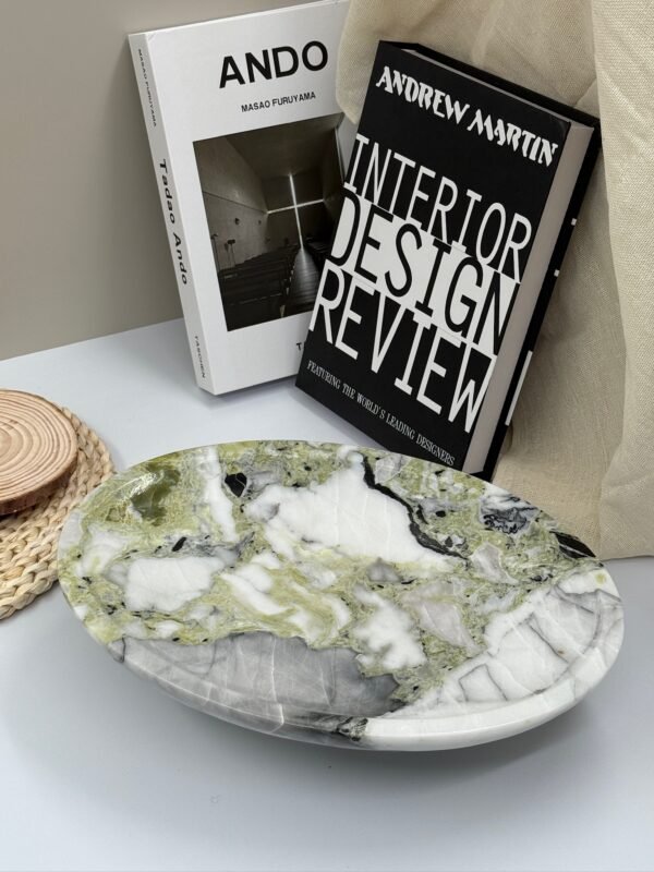 Stone art Marble Stone Decor Set – Natural Gemstone Plate, Bowls & Ornaments for Luxury Home Decoration - Image 2