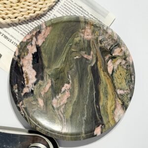 Stone art Marble Stone Decor Set – Natural Gemstone Plate, Bowls & Ornaments for Luxury Home Decoration