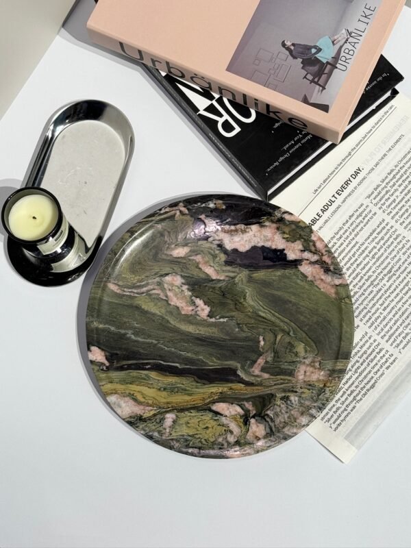Stone art Marble Stone Decor Set – Natural Gemstone Plate, Bowls & Ornaments for Luxury Home Decoration - Image 7