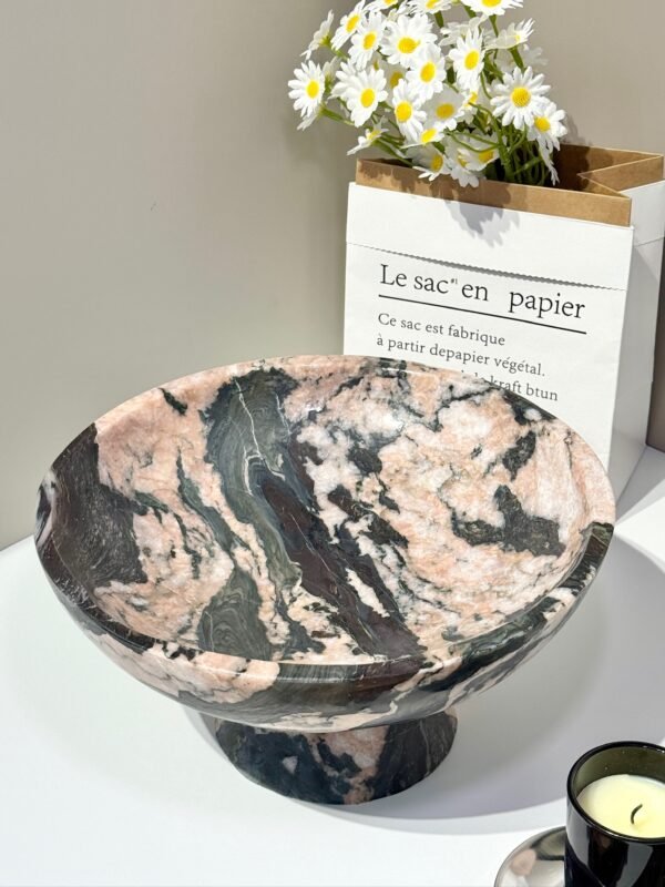 Stone art Marble Stone Decor Set – Natural Gemstone Plate, Bowls & Ornaments for Luxury Home Decoration - Image 6