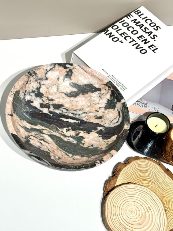 Stone art Marble Stone Decor Set – Natural Gemstone Plate, Bowls & Ornaments for Luxury Home Decoration - Image 7