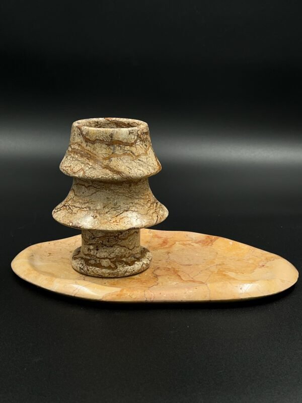 Stone art Marble Stone Decor Set – Natural Gemstone Plate, Bowls & Ornaments for Luxury Home Decoration - Image 2