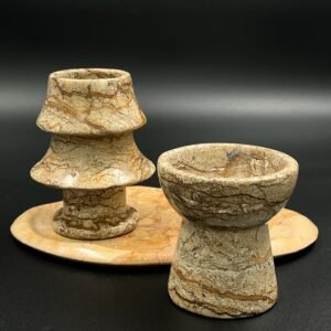 Stone art Marble Stone Decor Set – Natural Gemstone Plate, Bowls & Ornaments for Luxury Home Decoration