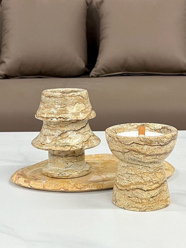 Stone art Marble Stone Decor Set – Natural Gemstone Plate, Bowls & Ornaments for Luxury Home Decoration - Image 7